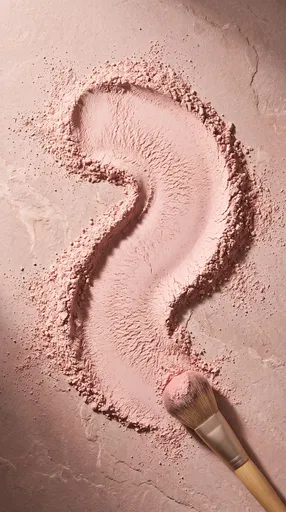 Pink Cosmetic Clay Powder With Brush