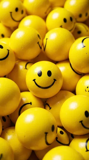 Pile of Yellow Smiley Face Balls