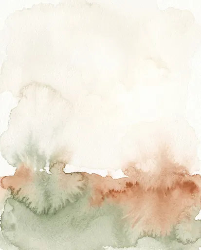 Minimalist Sage and Terracotta Watercolor Background