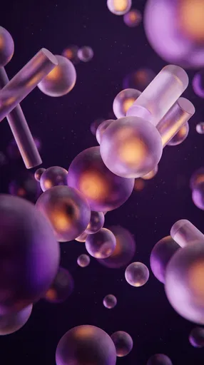 Purple Frosted Glass Spheres Abstract Background