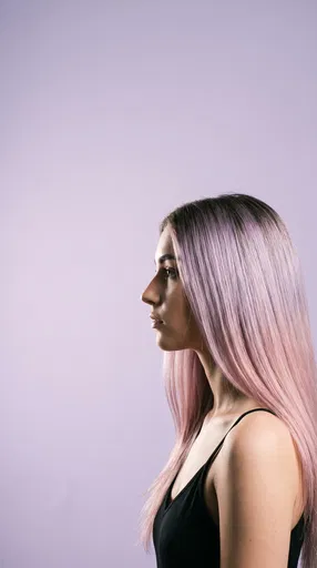 Profile of Woman with Pastel Ombre Hair