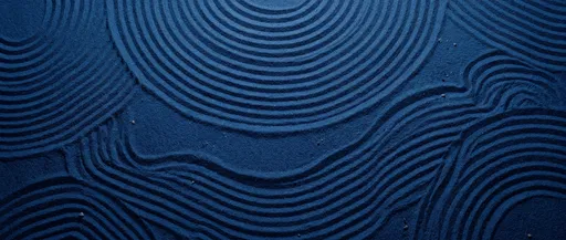 Blue Zen Garden Sand Patterns