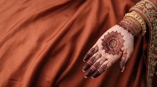 Bride Hand With Mandala Mehndi Design
