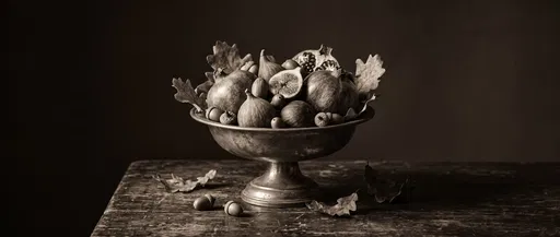 Sepia Autumn Still Life Bowl