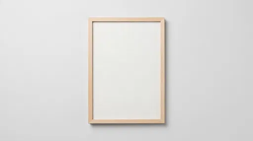 Blank Wooden Frame Mockup on Grey