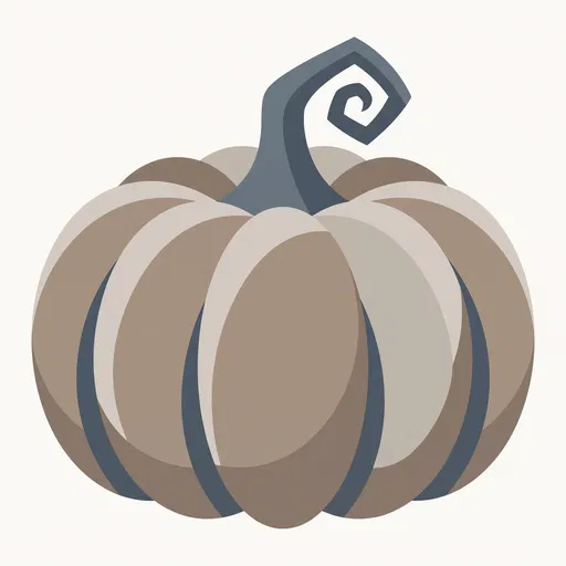 Minimalist Neutral Pumpkin Vector Clipart Icon