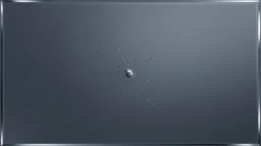 Cracked Matte Gray Glass Screen Background