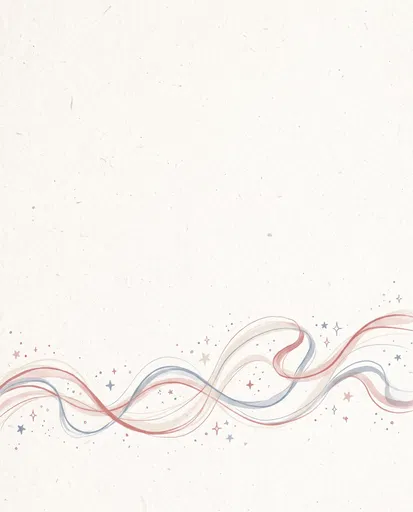 Pastel Ribbon and Stars Paper Background