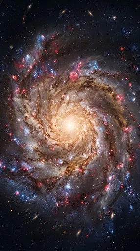 Glowing Spiral Galaxy in Deep Space