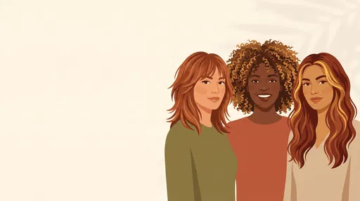 Illustration of Three Diverse Women Hairstyles