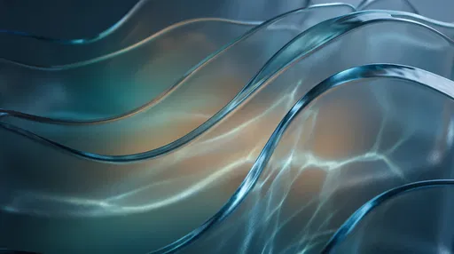 Abstract Frosted Glass Waves Background