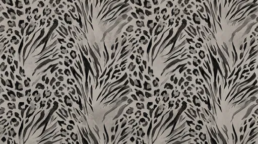 Monochrome Leopard and Zebra Pattern