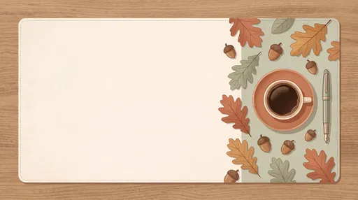 Autumn Desk Mat Flat Lay Illustration