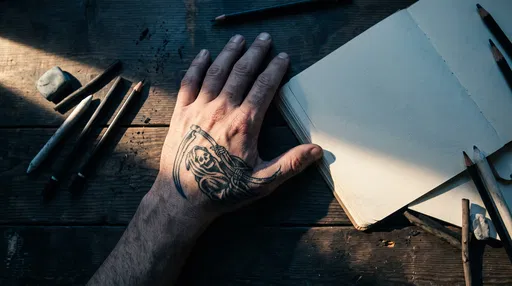 Grim Reaper Hand Tattoo and Sketchbook