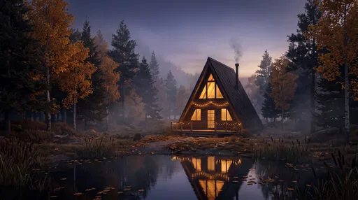 Cozy A-Frame Cabin by Autumn Pond