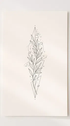 Minimalist Botanical and Geometric Line Art