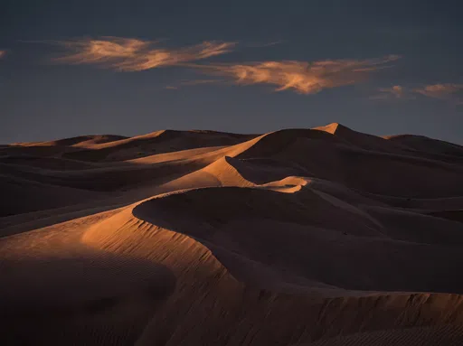 Desert Sand Dunes at Last Light