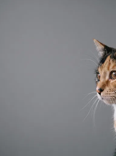 Calico Cat Peeking From Right Edge