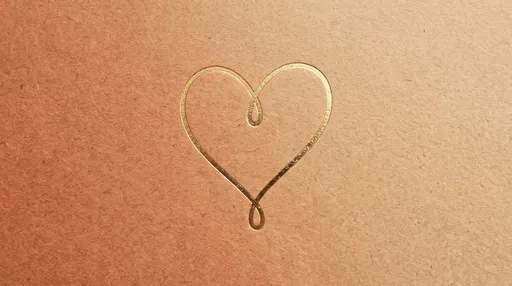 Gold Foil Heart on Kraft Paper