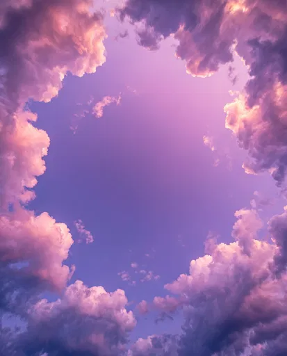 Dreamy Magenta and Violet Cloudscape