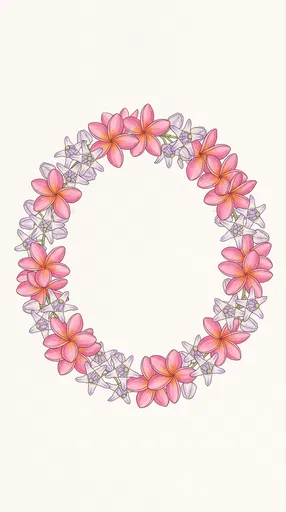 Hawaiian Plumeria and Crown Flower Lei