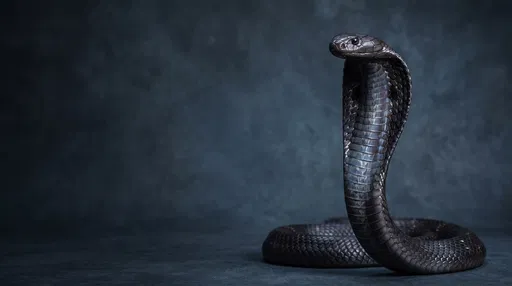 Dark King Cobra Studio Portrait