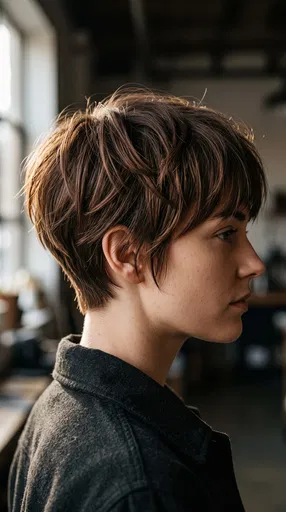 Profile of Woman with Short Textured Haircut