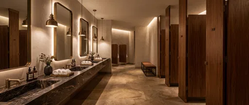 Luxury Hotel Men's Restroom Interior