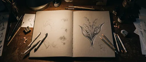 Lily of the Valley Sketchbook Drawing