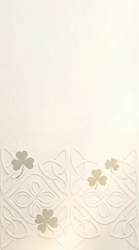 Embossed Celtic Knot and Shamrock Paper Background