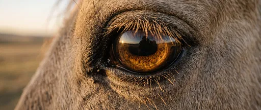 Macro Close-Up of Horse Eye