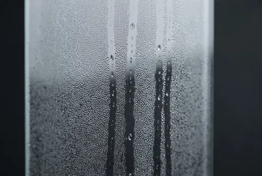 Condensation Trails on Glass Surface