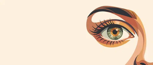 Stylized Hazel Eye Vector Banner