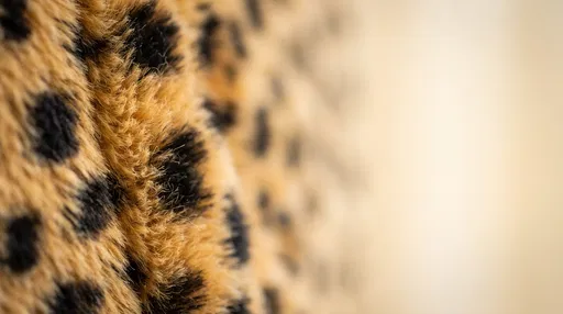 Macro Cheetah Faux Fur With Copy Space