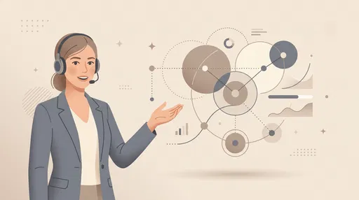 Female Tutor Presenting Abstract Geometric Diagram