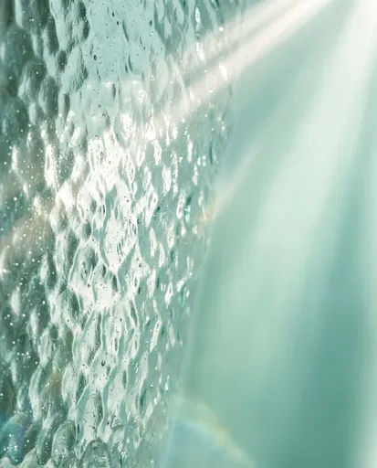 Textured Seafoam Green Glass With Sunlight