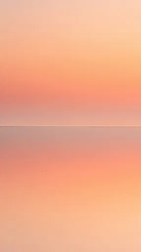 Minimalist Peach Sunset Over Calm Ocean