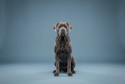 Slate Grey Cane Corso Studio Portrait