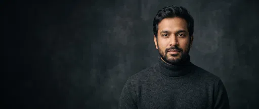 Studio Portrait of South Asian Man