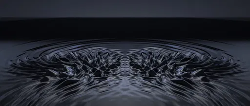 Symmetrical Dark Ferrofluid Waves Background