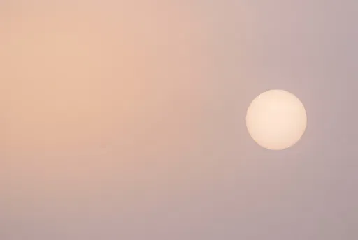 Pale Sun in Pastel Dusty Sky
