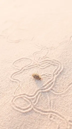 Antlion Larva and Trails on Sand