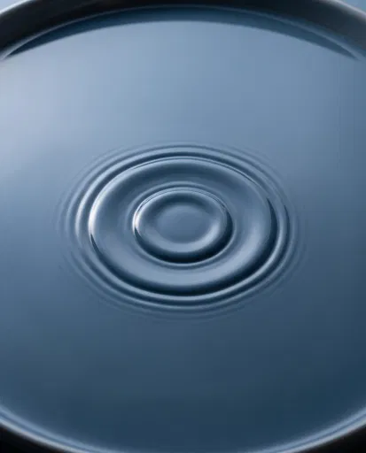 Concentric Ripple in Slate Blue Liquid