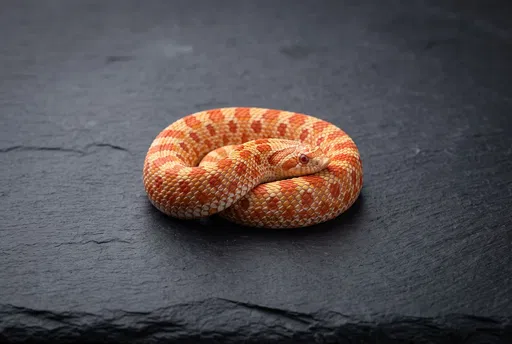 Albino Western Hognose Snake on Slate