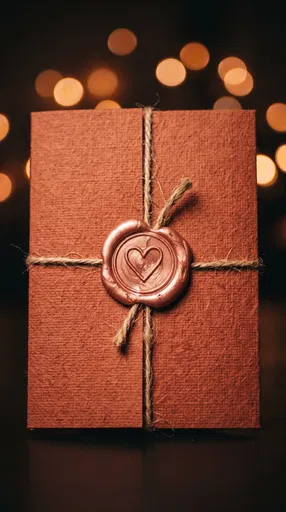 Terracotta Card with Heart Wax Seal