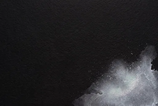 Black Cotton Paper With Silver Watercolor Wash