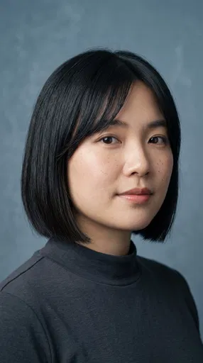 Woman With Sleek Chin-Length Bob