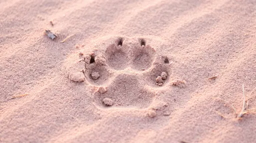 Cheetah Paw Print in Pink Sand