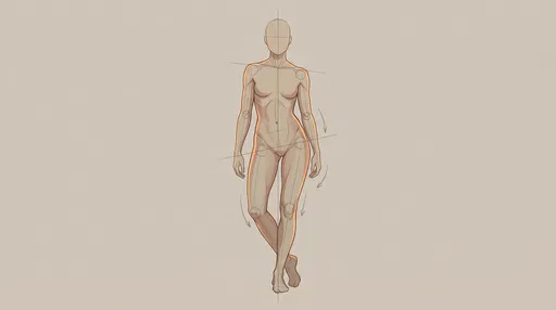 Contrapposto Figure Illustration With Construction Lines