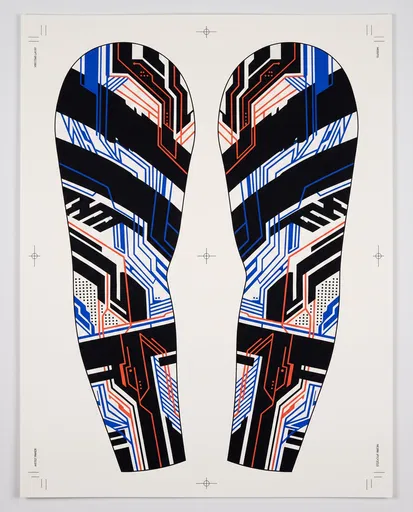 Geometric Black Blue Red Sleeve Templates